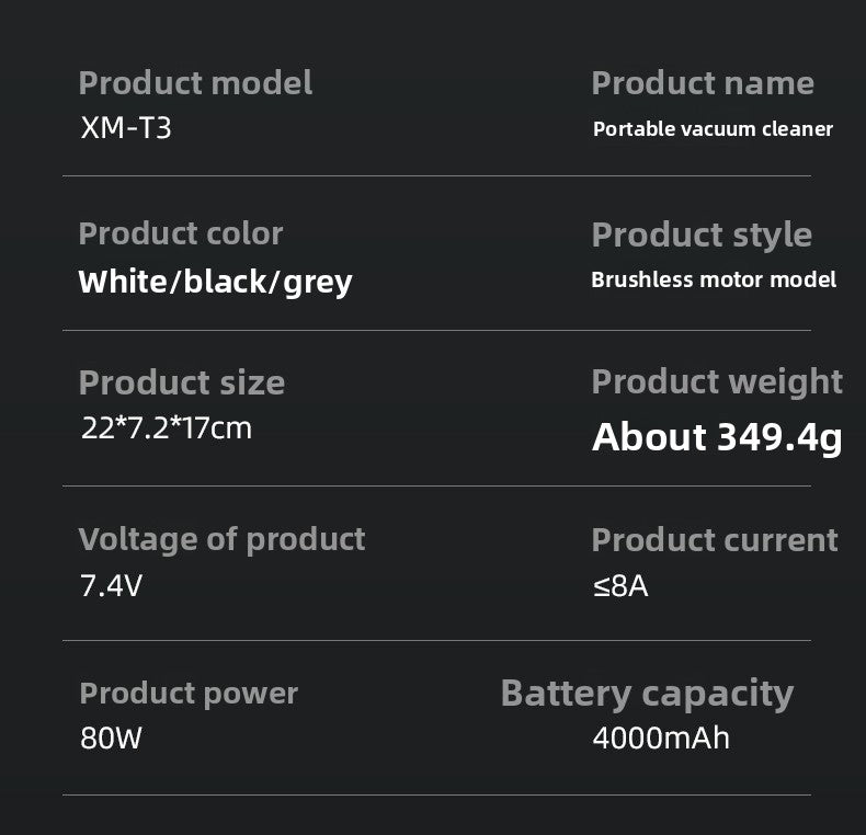 Wireless Car Vacuum Cleaner Super Suction Car Special Wireless Handheld Small Portable Vacuum Cleaner KC Certification