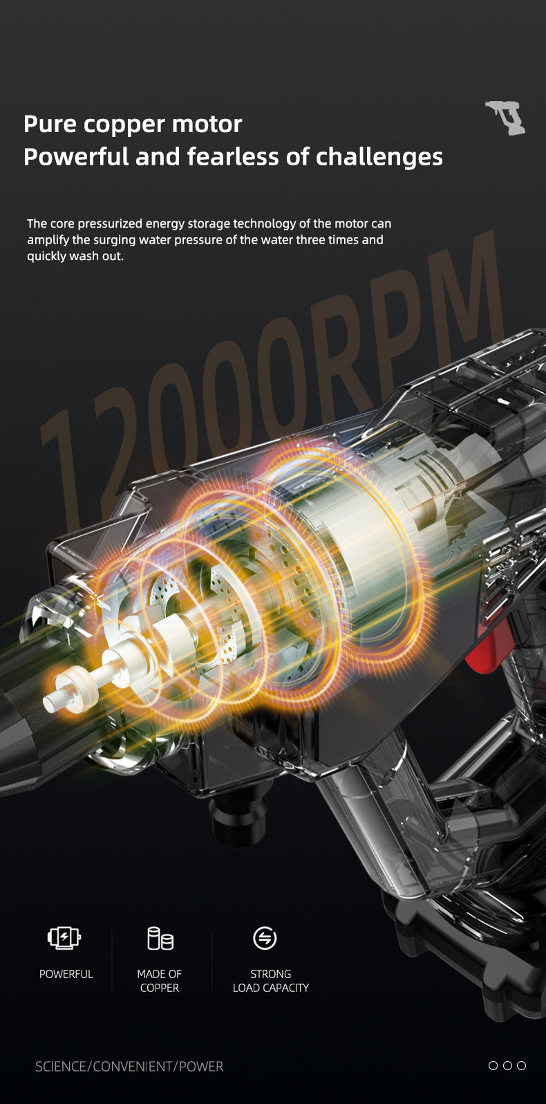 lithium battery car washing machine multi-functional powerful wireless high-pressure water gun