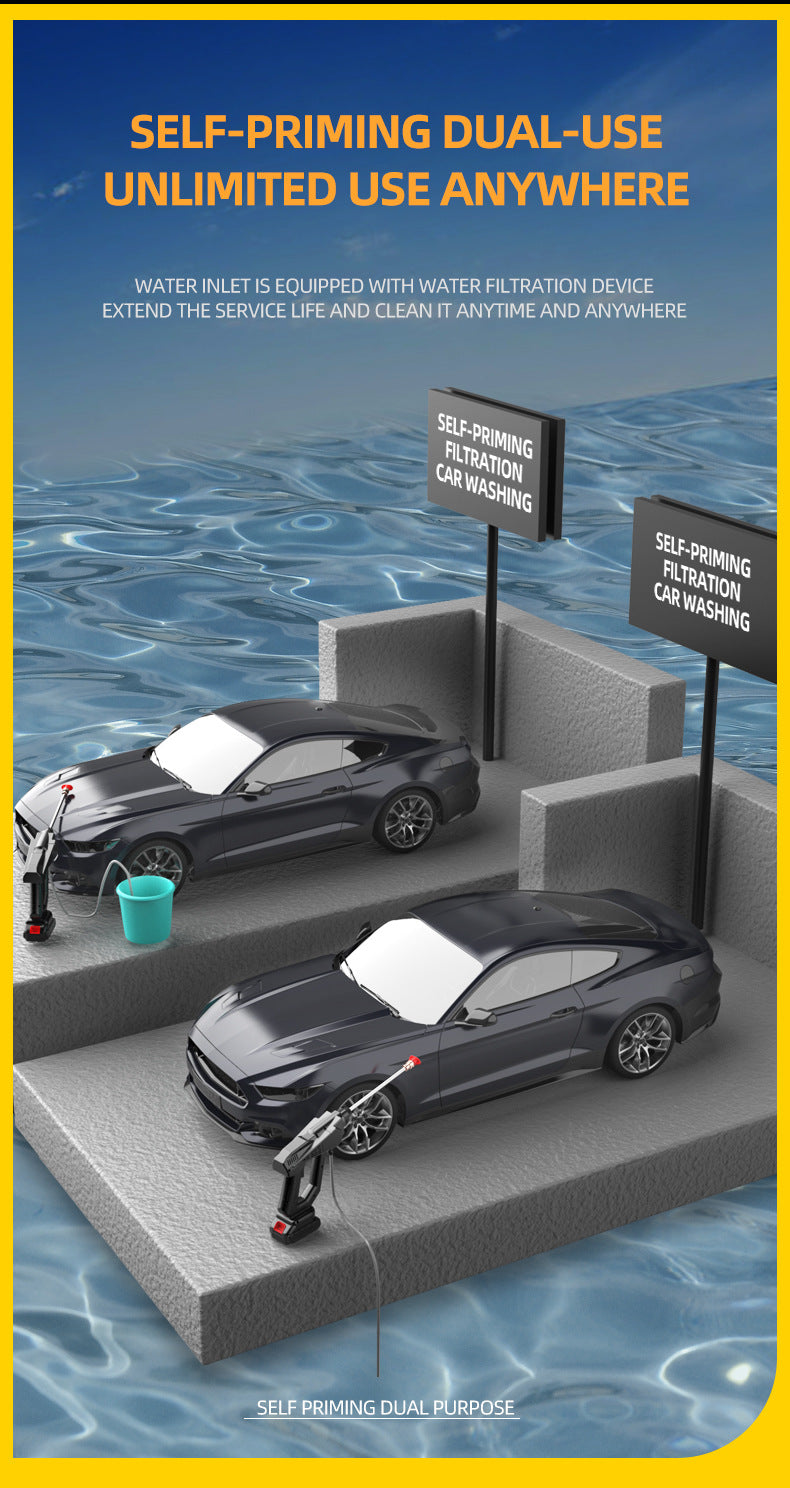 lithium battery car washing machine multi-functional powerful wireless high-pressure water gun