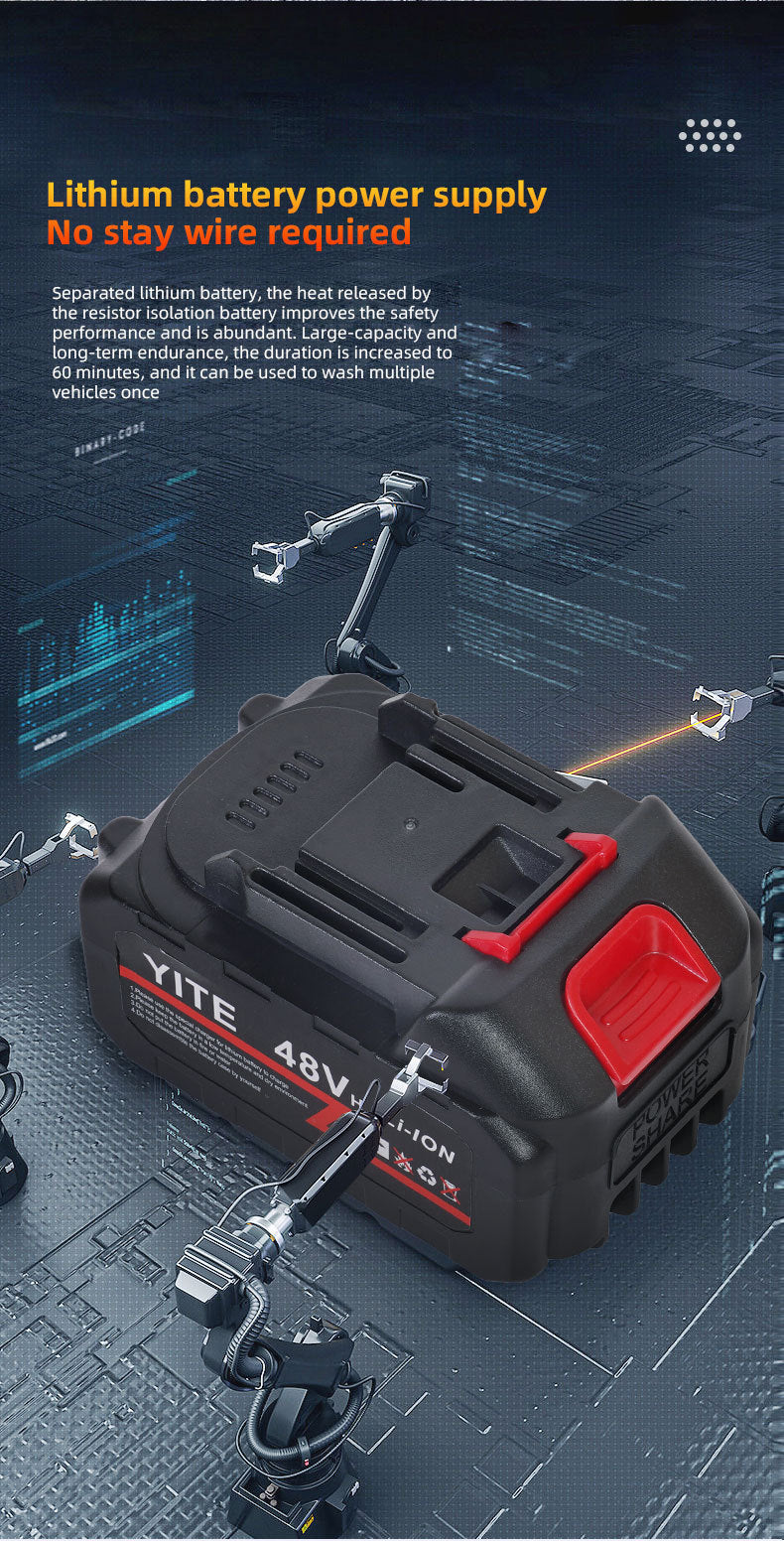 car wash water gun Home wireless rechargeable high-pressure  Convenient lithium battery booster water pump car washing machine