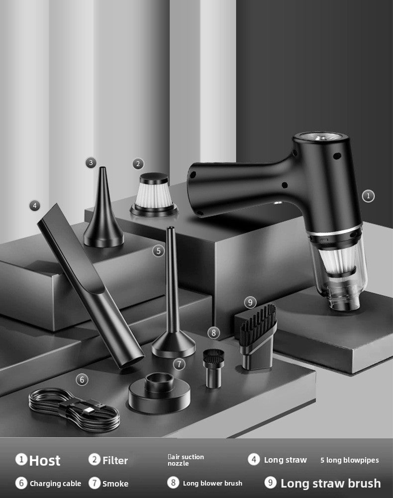 Car Vacuum Cleaner Wireless Charging for Car and Home Use High Suction Power Handheld Car Interior Vacuum Cleaner