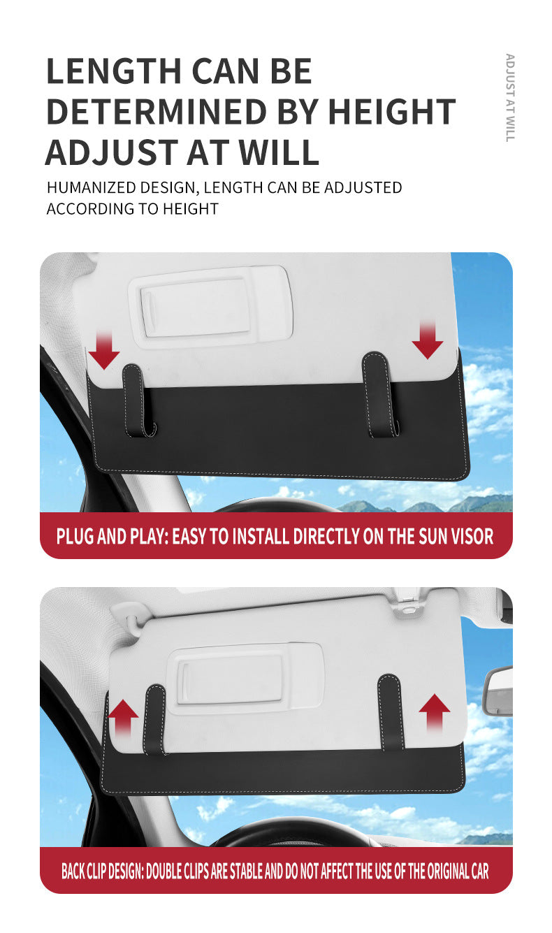 Car Sun Visor Extension Board Front Shield for Driver and Passenger Side, Extended Shield Storage, Anti-Glare Multi-Functional Car Interior Accessories