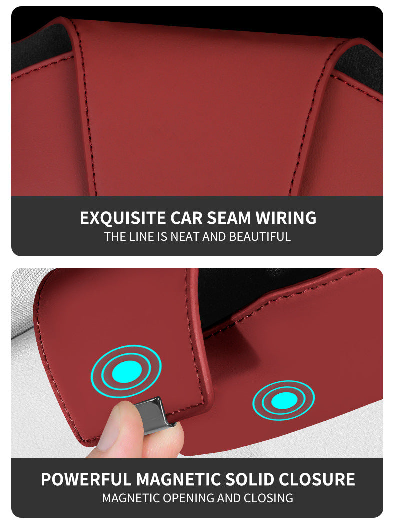 Car Sun Visor Sunglasses Case Holder In-Car Sunglasses Storage Clip Car Accessories Collection Car Glasses Clip
