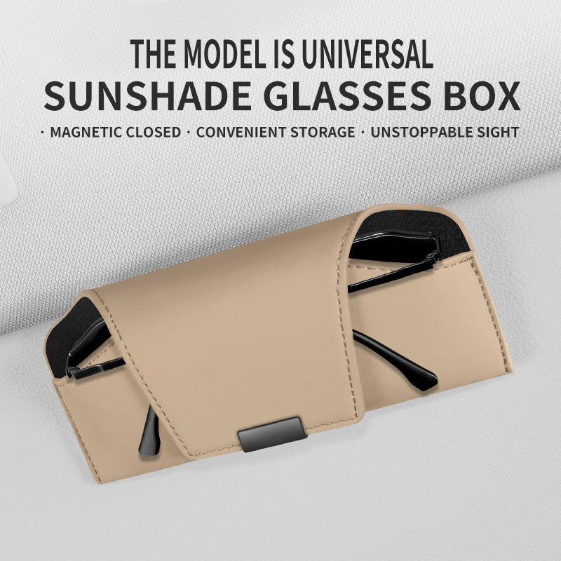 Car Sun Visor Sunglasses Case Holder In-Car Sunglasses Storage Clip Car Accessories Collection Car Glasses Clip