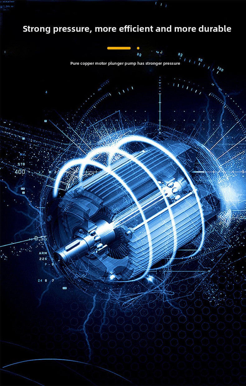 Wireless high-pressure water gun car washing artifact car washing charging portable household motor lithium battery high-power cleaning machine