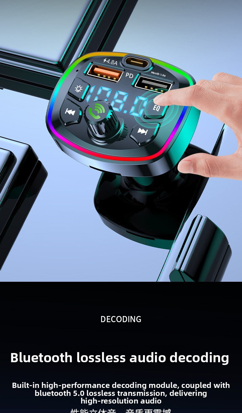 QC3.0 Car Charger Bluetooth Receiver Lossless Sound Quality MP3 Player Super Fast Charging Car Charger