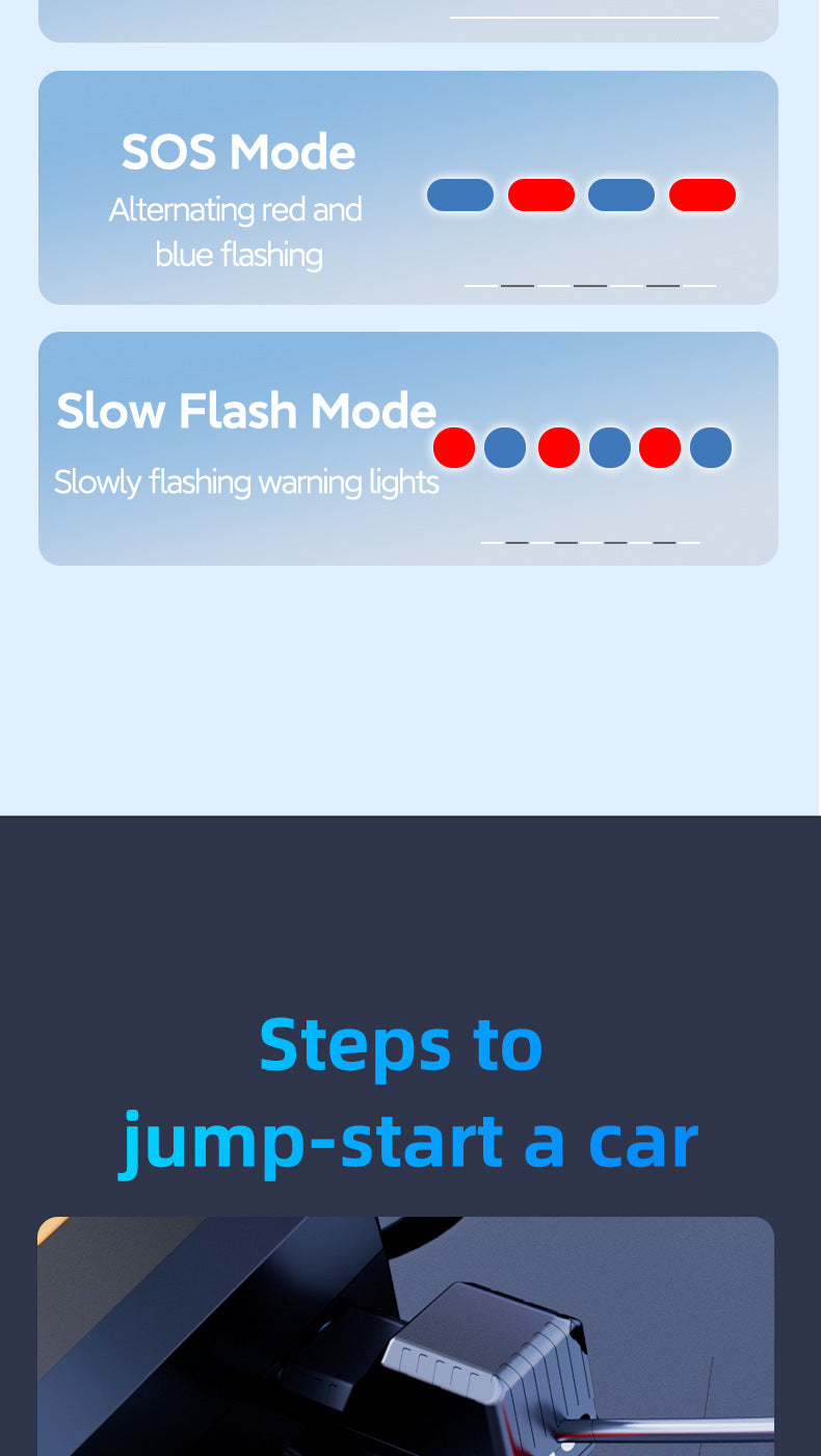 Car Air Pump Emergency Jump Starter Power Bank Integrated Smart Digital Display Car Tire Electric Air Pump