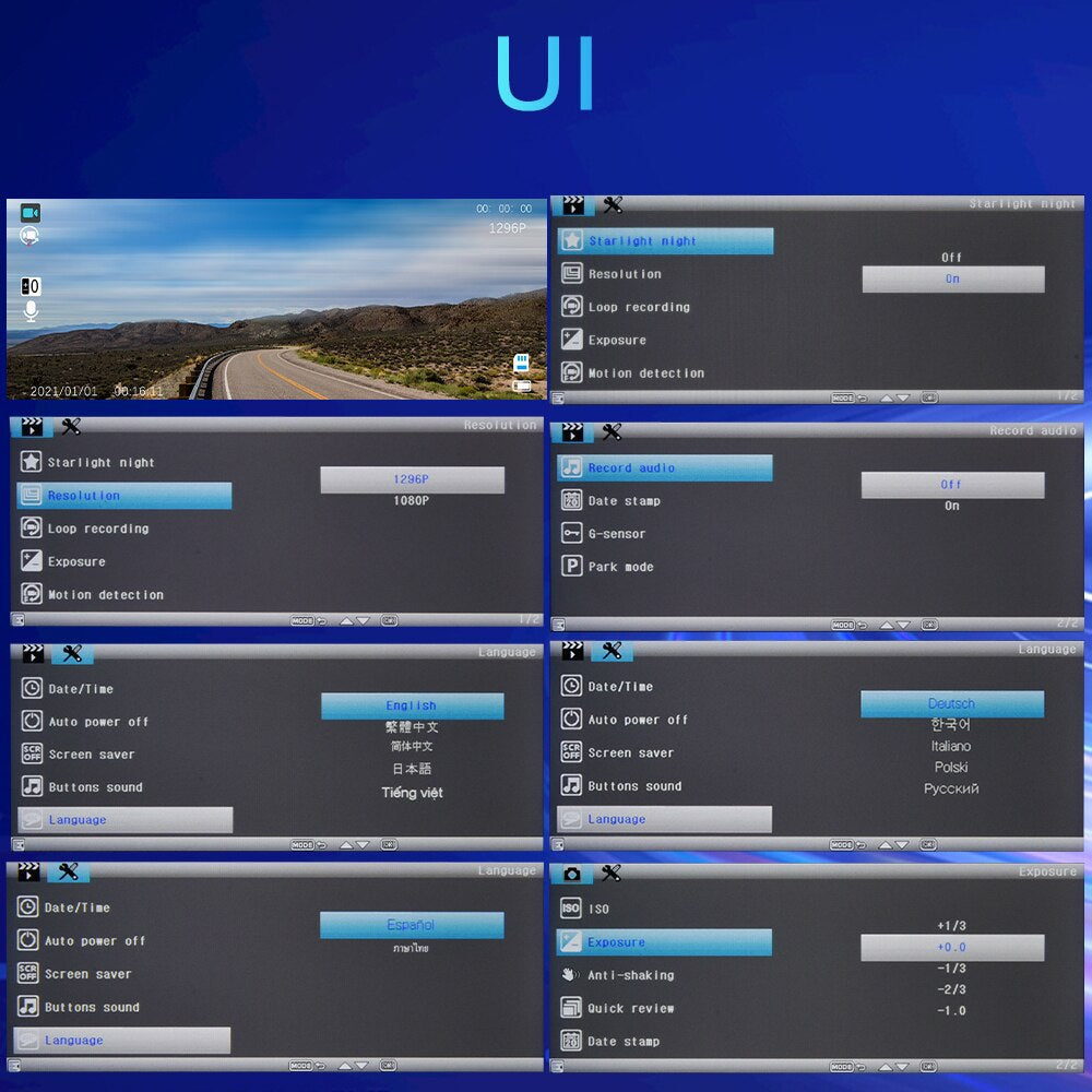M8 Car Dash Cam Dual Lens Front and Rear Recording Simultaneously High Definition with Mobile Phone Connectivity