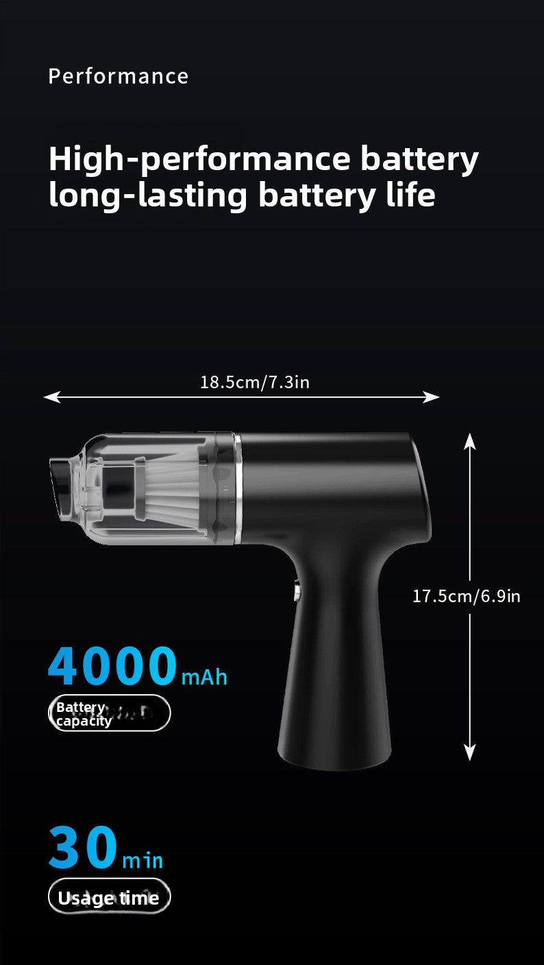 Car Vacuum Cleaner Wireless Charging for Car and Home Use High Suction Power Handheld Car Interior Vacuum Cleaner