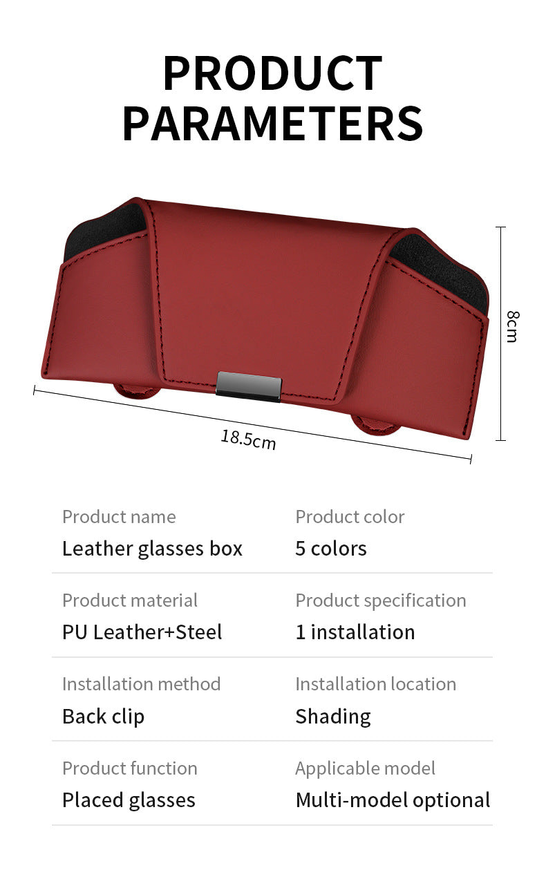 Car Sun Visor Sunglasses Case Holder In-Car Sunglasses Storage Clip Car Accessories Collection Car Glasses Clip