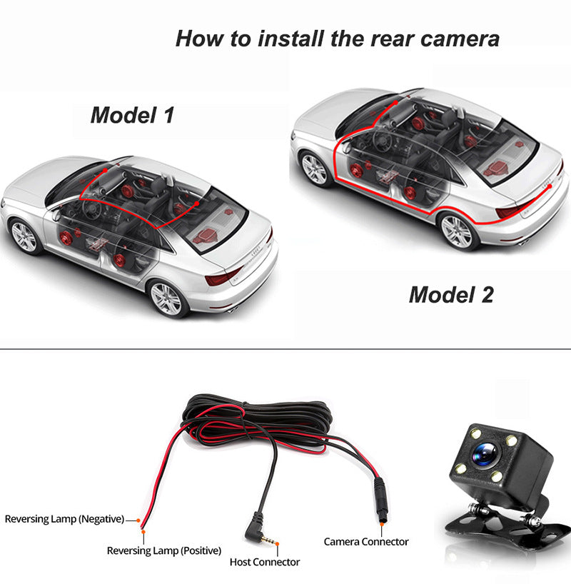 M8 Car Dash Cam Dual Lens Front and Rear Recording Simultaneously High Definition with Mobile Phone Connectivity
