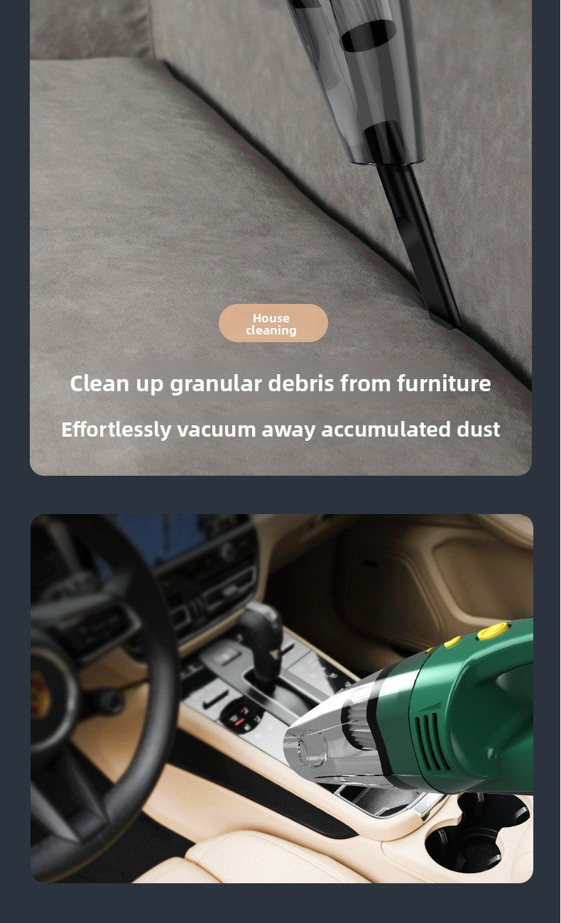 Wireless Car Vacuum Cleaner for Home Use, Small Size, Dual-purpose for Dry and Wet, High Power, Handheld, Strong Suction, In-car Use