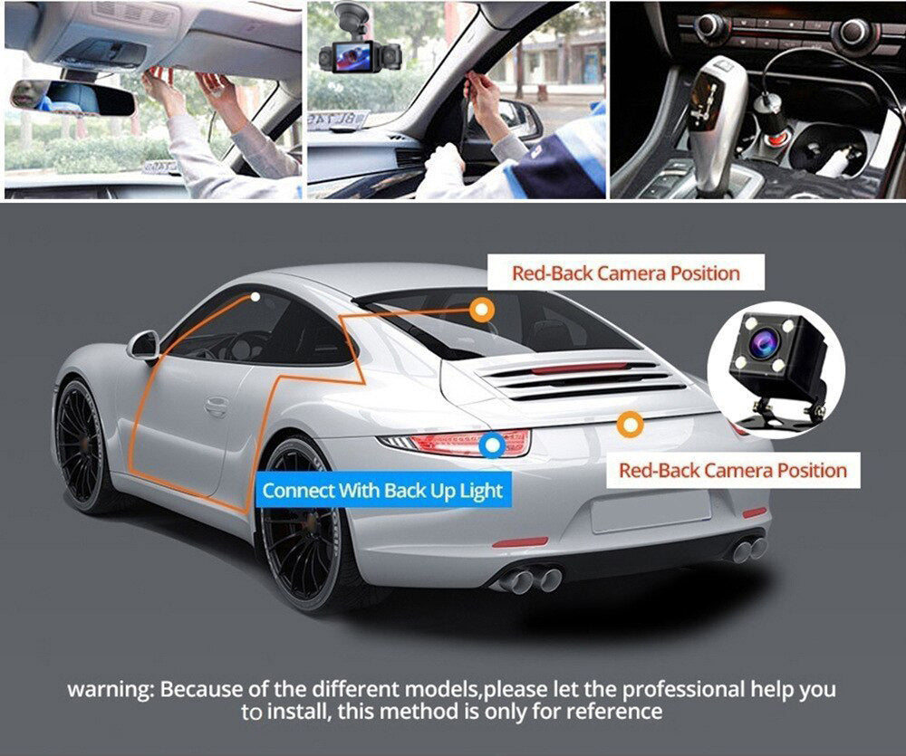 All-smart chip 4K new driving recorder three-lens WIFI interconnection car driving CARDVR camera