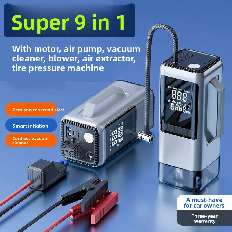 Multi-functional car emergency start-up power supply car air pump vacuum cleaner all-in-one portable