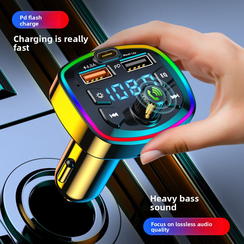 QC3.0 Car Charger Bluetooth Receiver Lossless Sound Quality MP3 Player Super Fast Charging Car Charger