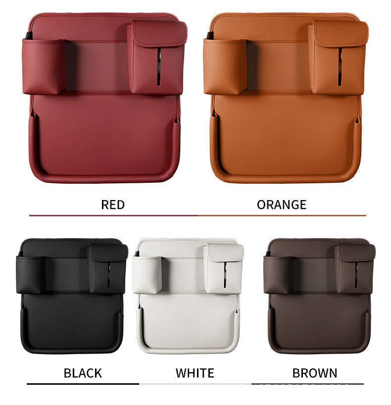 Car-mounted small table, foldable large-capacity multi-functional dining table for rear car seats, suitable for studying, eating, and storing laptops or tablets