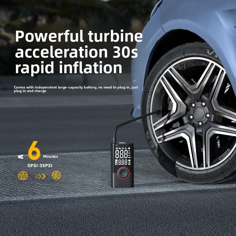 Dual Screen Digital Display Portable Car Air Pump Wireless Charging Digital Display Car Air Pump Power Bank Function