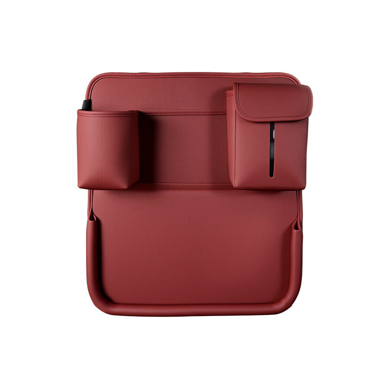 Car-mounted small table, foldable large-capacity multi-functional dining table for rear car seats, suitable for studying, eating, and storing laptops or tablets