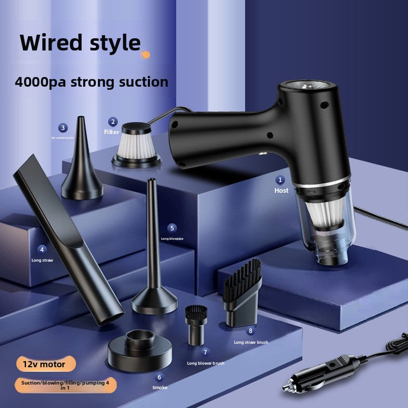 Car Vacuum Cleaner Wireless Charging for Car and Home Use High Suction Power Handheld Car Interior Vacuum Cleaner