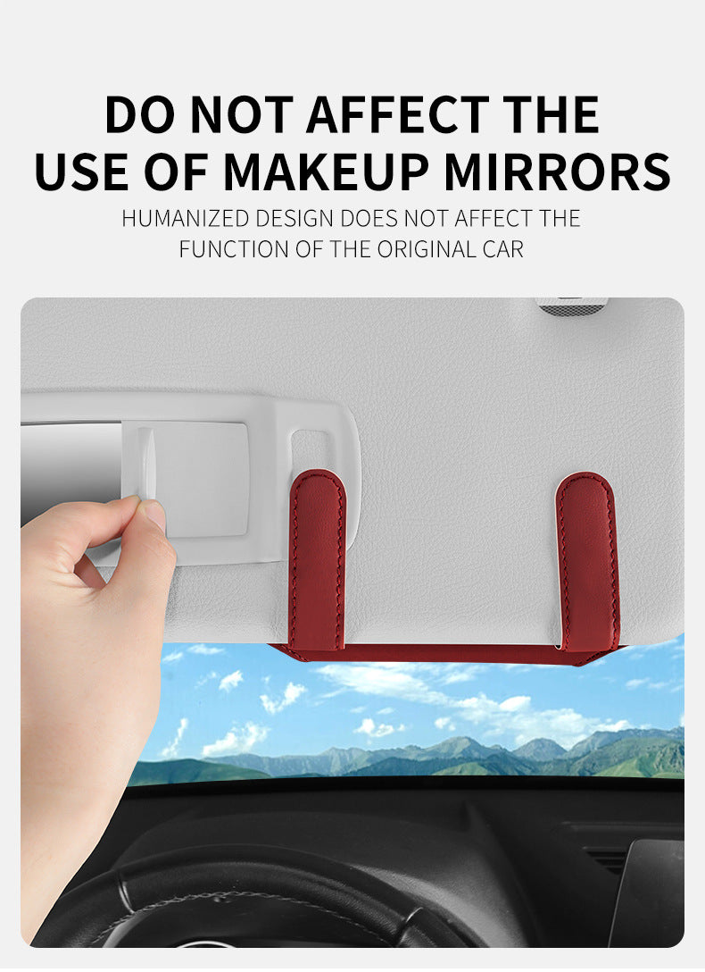 Car Sun Visor Sunglasses Case Holder In-Car Sunglasses Storage Clip Car Accessories Collection Car Glasses Clip
