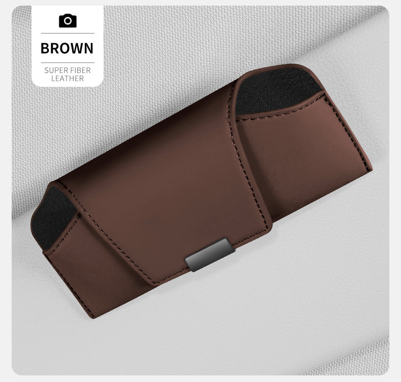 Car Sun Visor Sunglasses Case Holder In-Car Sunglasses Storage Clip Car Accessories Collection Car Glasses Clip