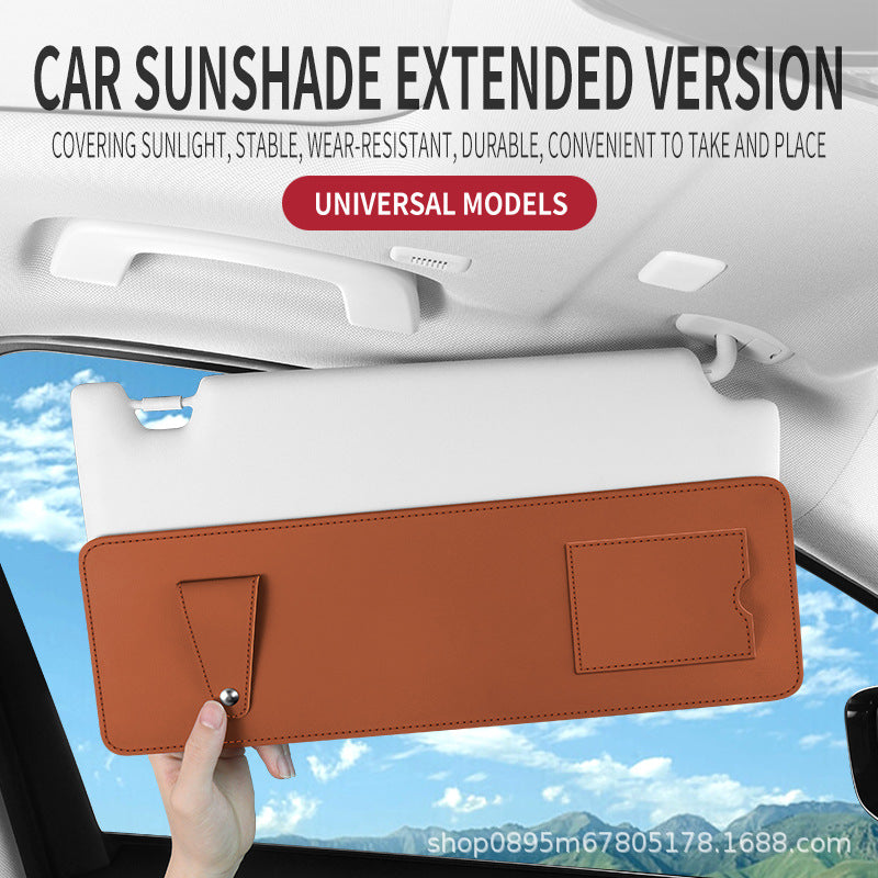 Car Sun Visor Extension Board Front Shield for Driver and Passenger Side, Extended Shield Storage, Anti-Glare Multi-Functional Car Interior Accessories