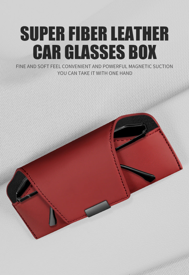 Car Sun Visor Sunglasses Case Holder In-Car Sunglasses Storage Clip Car Accessories Collection Car Glasses Clip