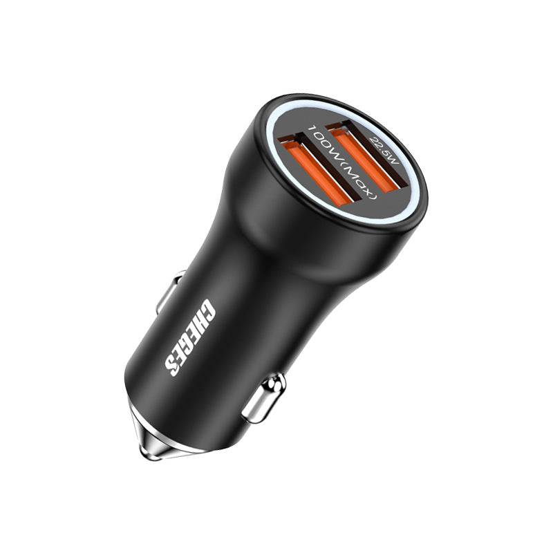 Metal Car Charger Wholesale USB Car Phone Charger PD20W Super fast charge100w Car Charger