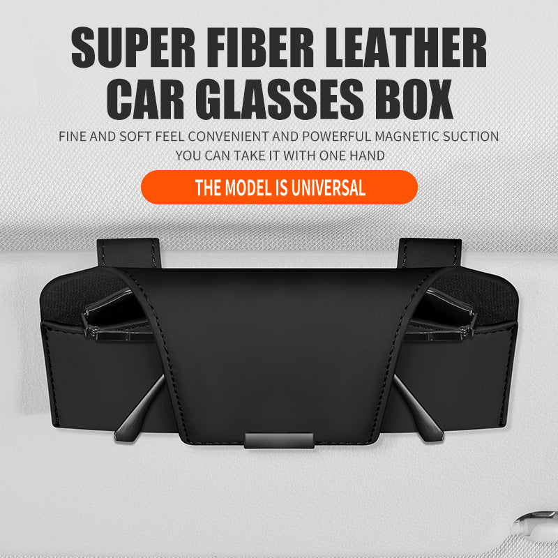 Car Sun Visor Sunglasses Case Holder In-Car Sunglasses Storage Clip Car Accessories Collection Car Glasses Clip