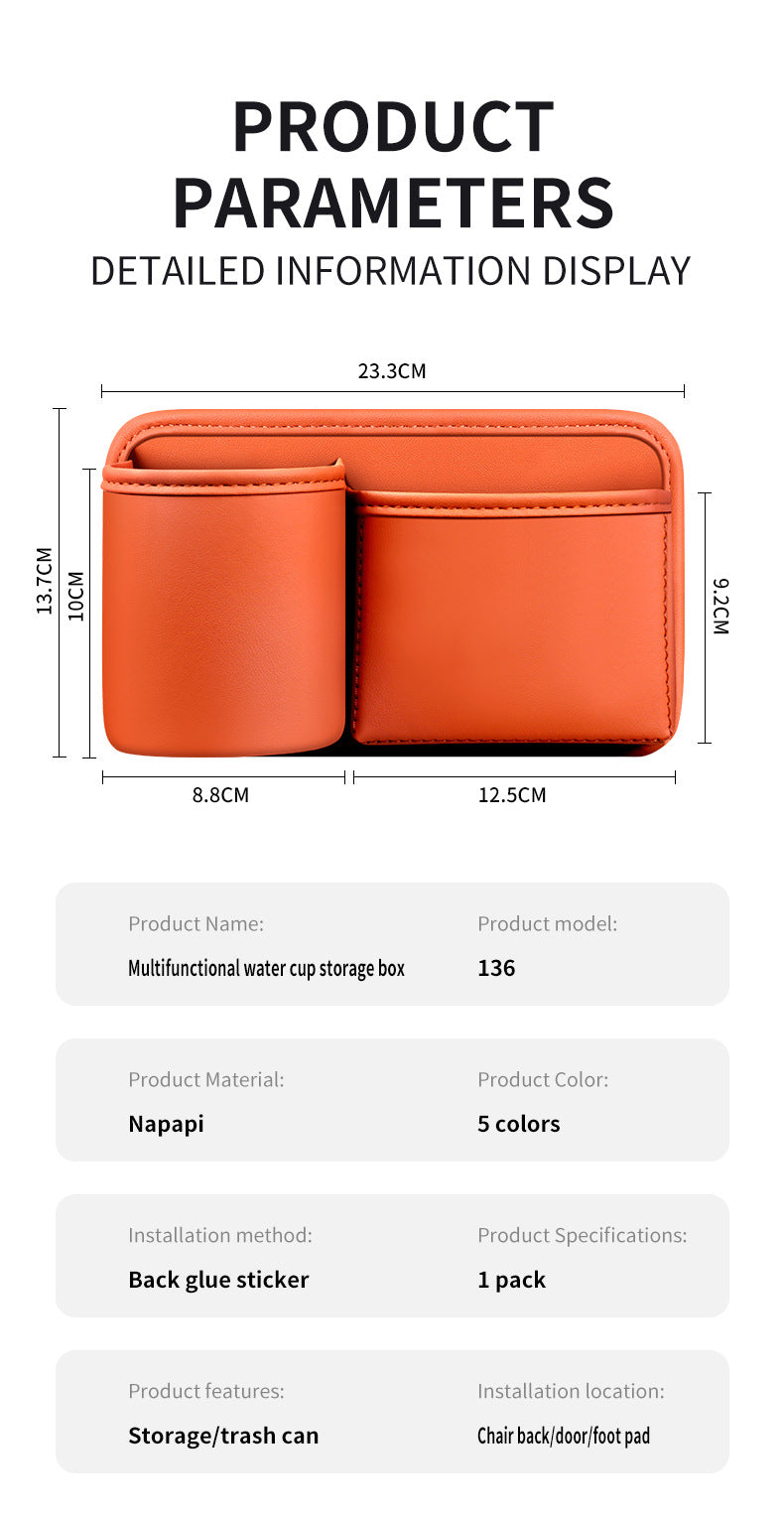 Car Storage Box In-Car Door Cup Holder Car Seat Back Storage Box Multi-Functional Storage Rack