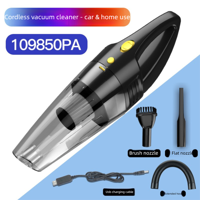 Wireless Car Vacuum Cleaner for Home Use, Small Size, Dual-purpose for Dry and Wet, High Power, Handheld, Strong Suction, In-car Use