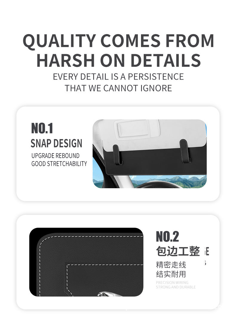 Car Sun Visor Extension Board Front Shield for Driver and Passenger Side, Extended Shield Storage, Anti-Glare Multi-Functional Car Interior Accessories