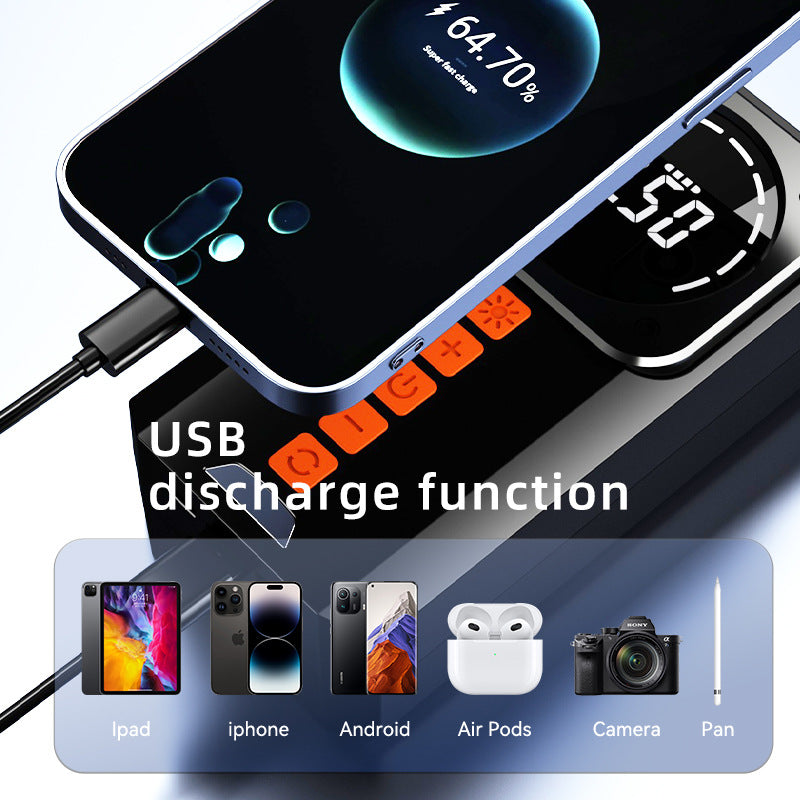 Car Air Pump Emergency Jump Starter Power Bank Integrated Smart Digital Display Car Tire Electric Air Pump