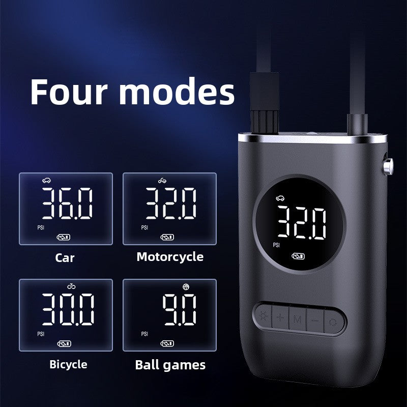 Cross-border Portable Mini Self-propelled Electric Tire Inflator Pump Car Charger Dual-use Inflator Pump