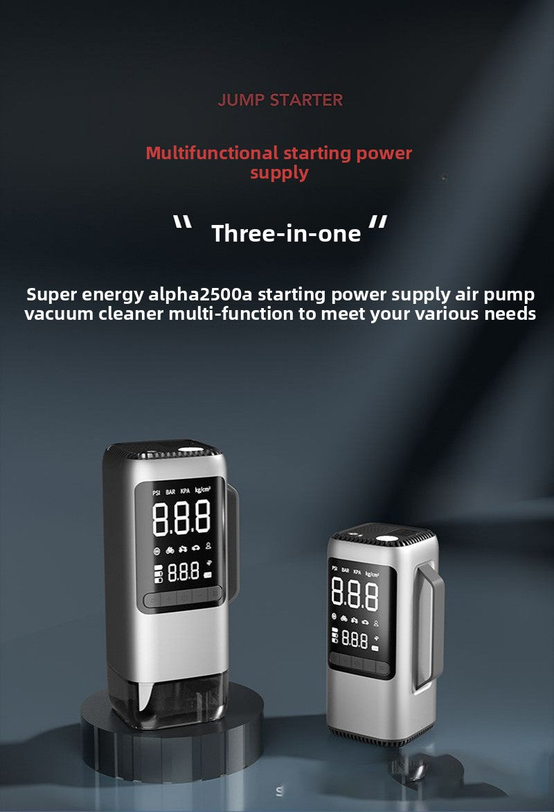 Multi-functional car emergency start-up power supply car air pump vacuum cleaner all-in-one portable