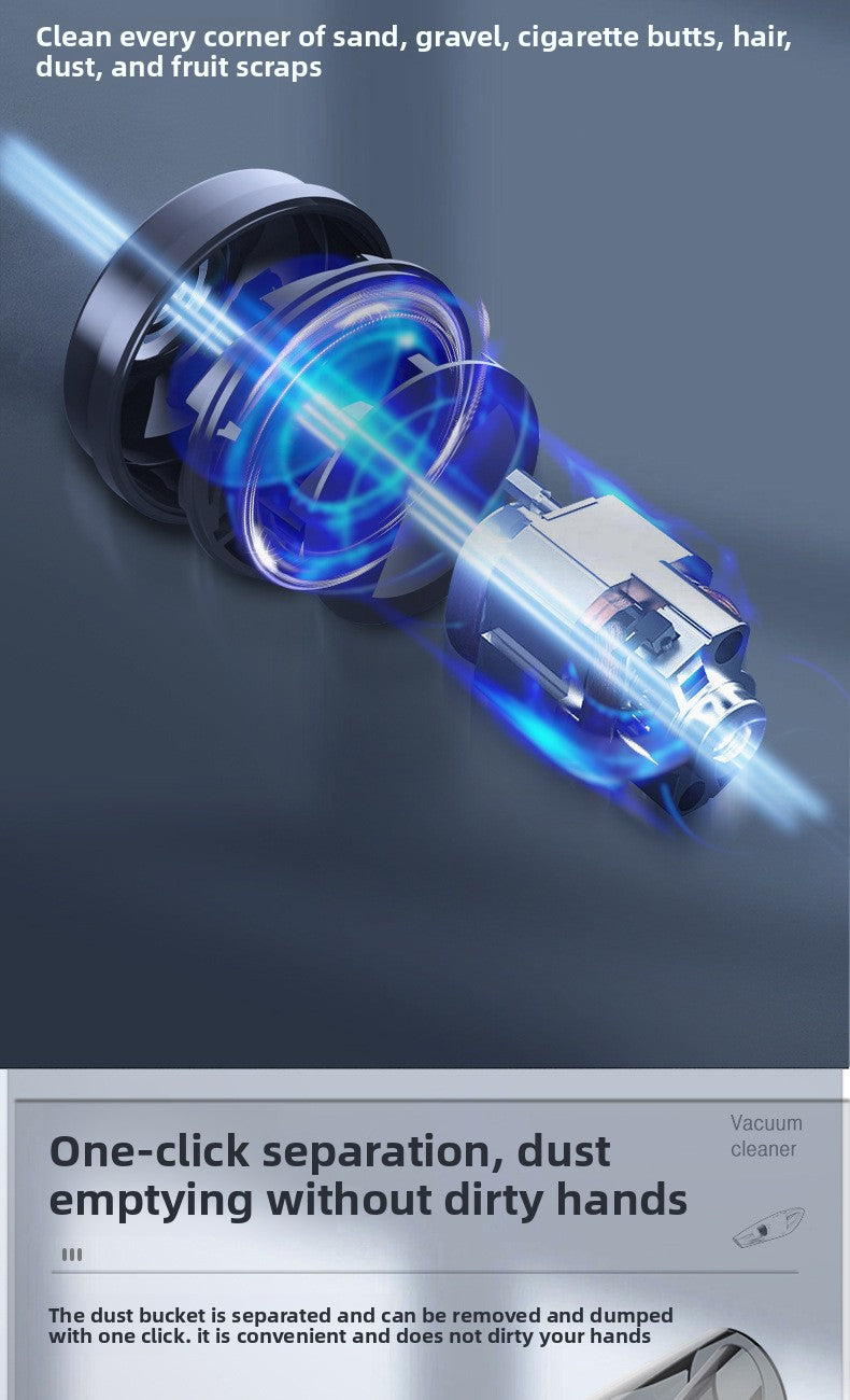 Wireless Car Vacuum Cleaner for Home Use, Small Size, Dual-purpose for Dry and Wet, High Power, Handheld, Strong Suction, In-car Use