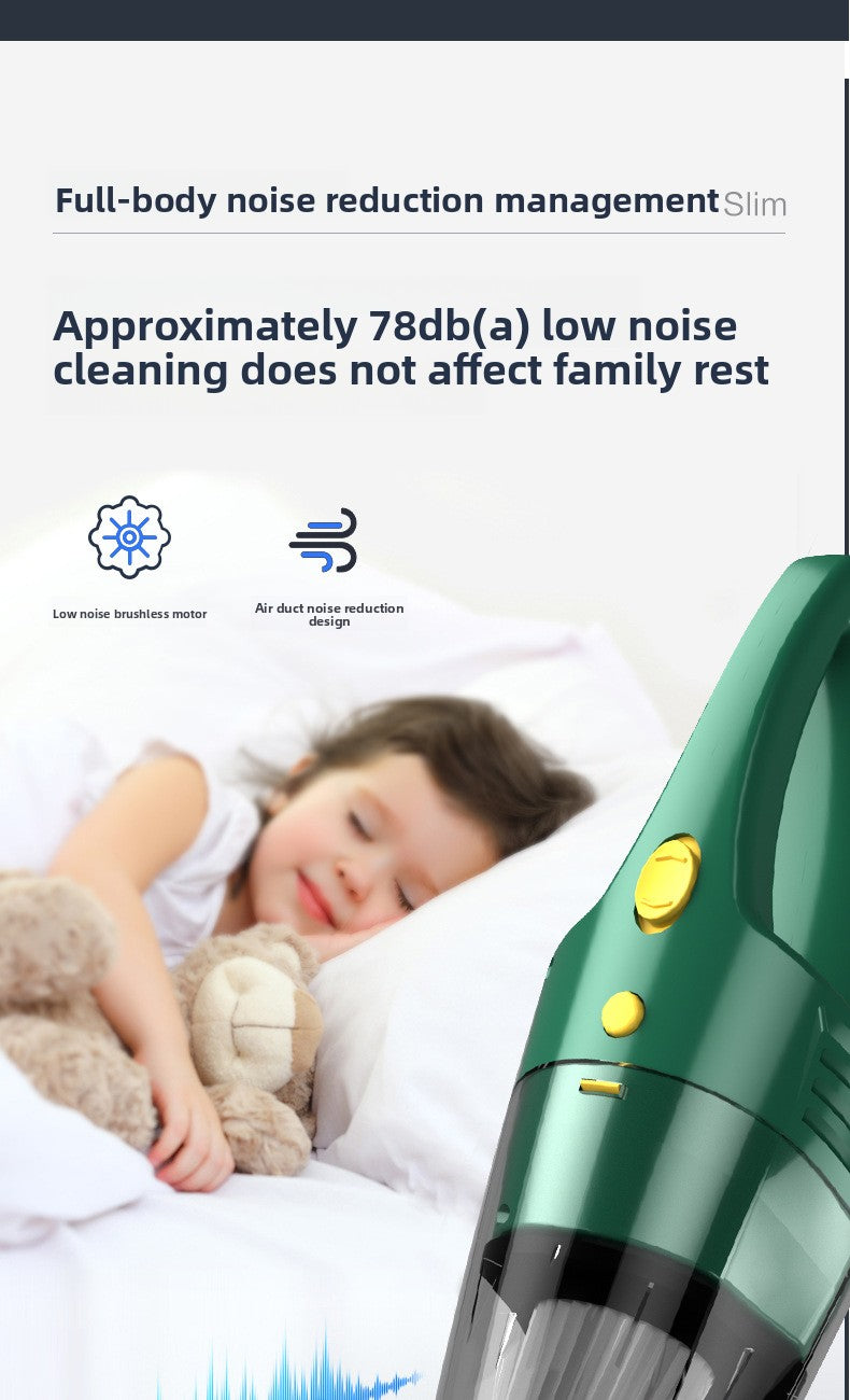 Wireless Car Vacuum Cleaner for Home Use, Small Size, Dual-purpose for Dry and Wet, High Power, Handheld, Strong Suction, In-car Use