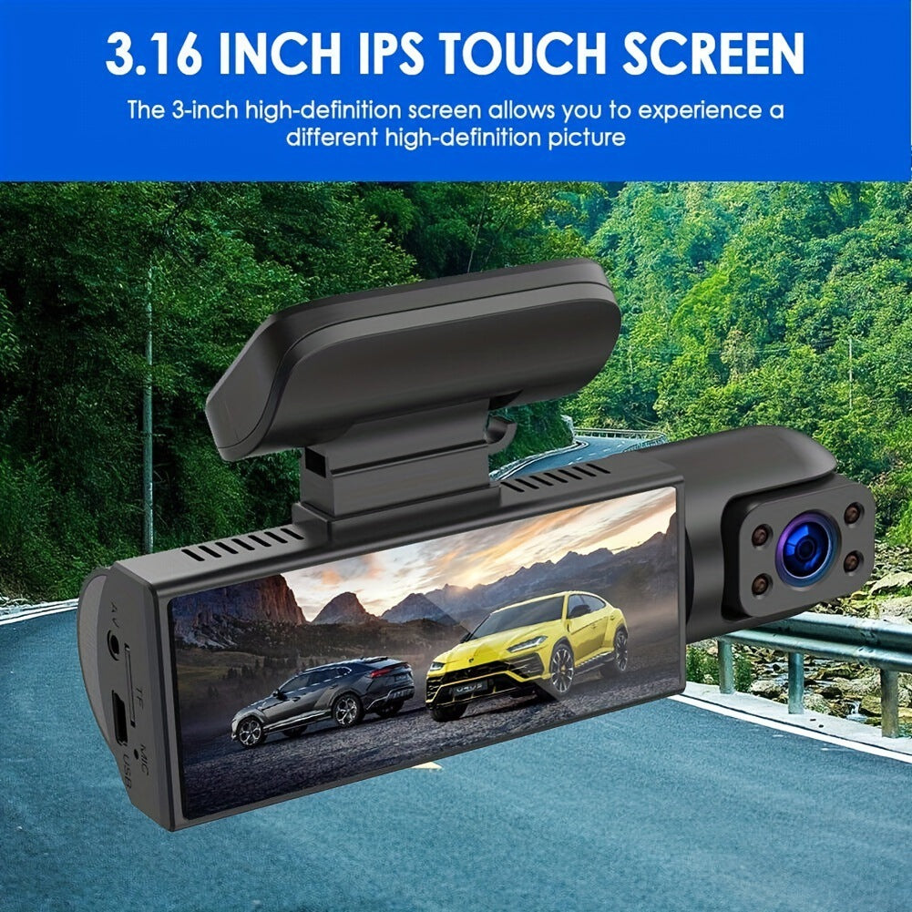 M8 Car Dash Cam Dual Lens Front and Rear Recording Simultaneously High Definition with Mobile Phone Connectivity