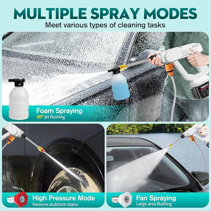 lithium battery car washing machine multi-functional powerful wireless high-pressure water gun