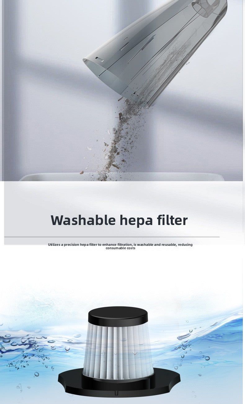 Wireless Car Vacuum Cleaner for Home Use, Small Size, Dual-purpose for Dry and Wet, High Power, Handheld, Strong Suction, In-car Use