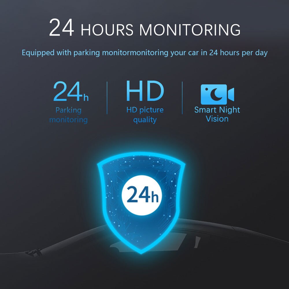 M8 Car Dash Cam Dual Lens Front and Rear Recording Simultaneously High Definition with Mobile Phone Connectivity