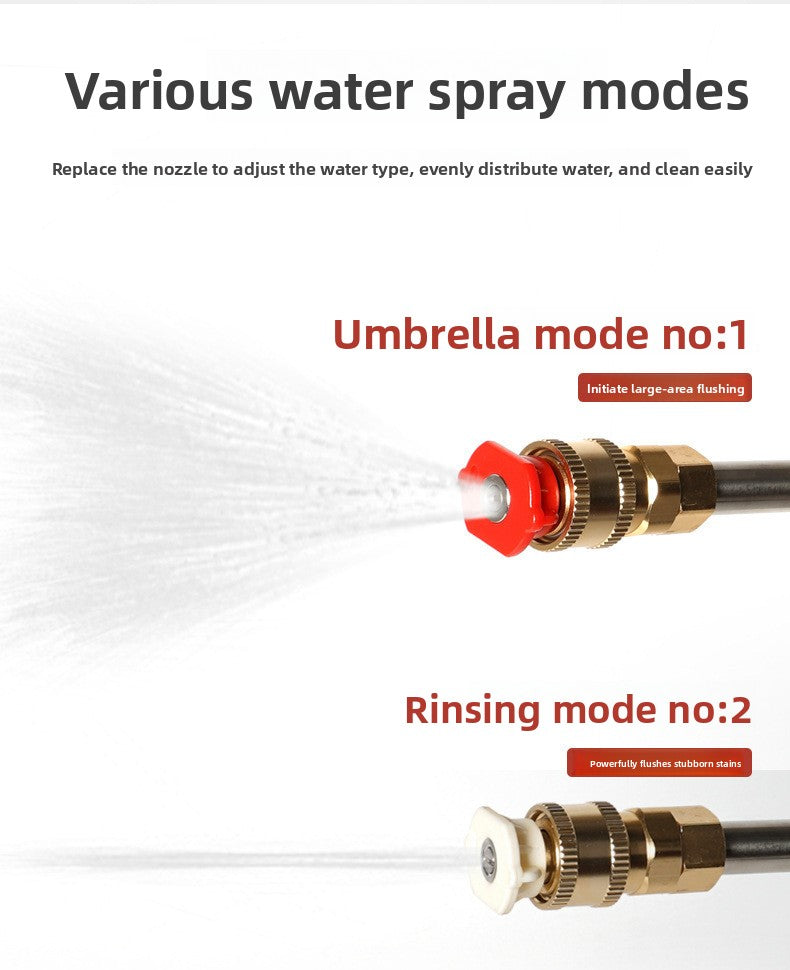 Wireless high-pressure water gun car washing artifact car washing charging portable household motor lithium battery high-power cleaning machine