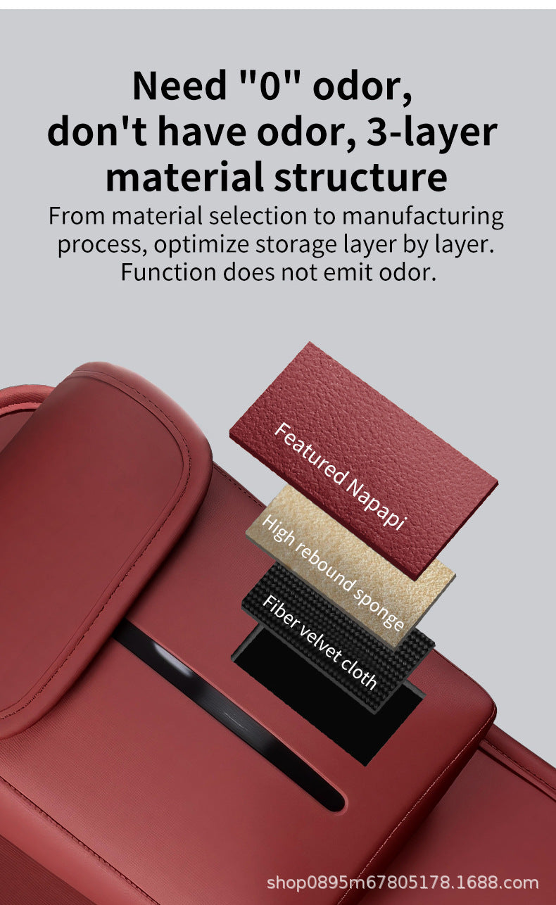 Car-mounted small table, foldable large-capacity multi-functional dining table for rear car seats, suitable for studying, eating, and storing laptops or tablets