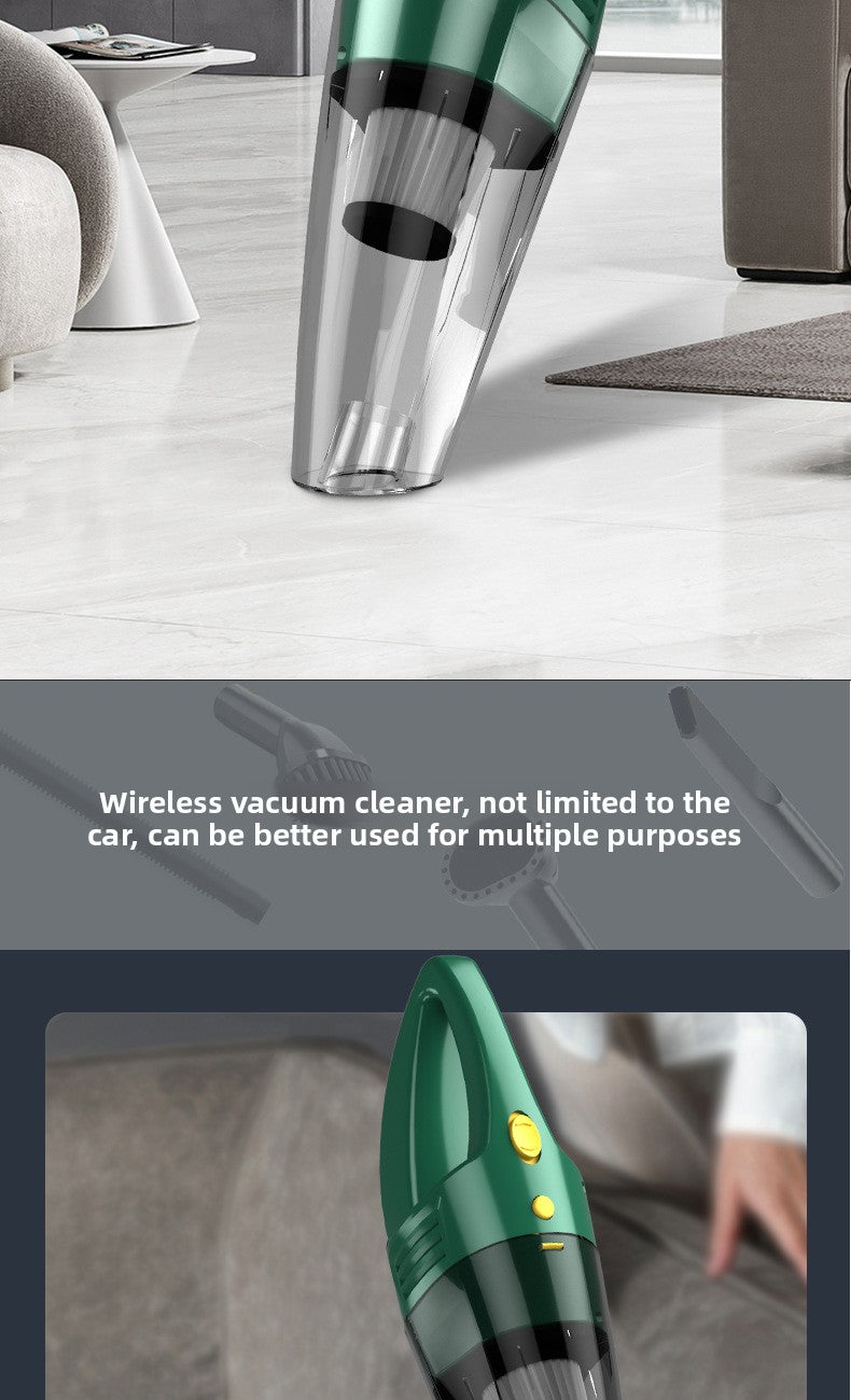 Wireless Car Vacuum Cleaner for Home Use, Small Size, Dual-purpose for Dry and Wet, High Power, Handheld, Strong Suction, In-car Use