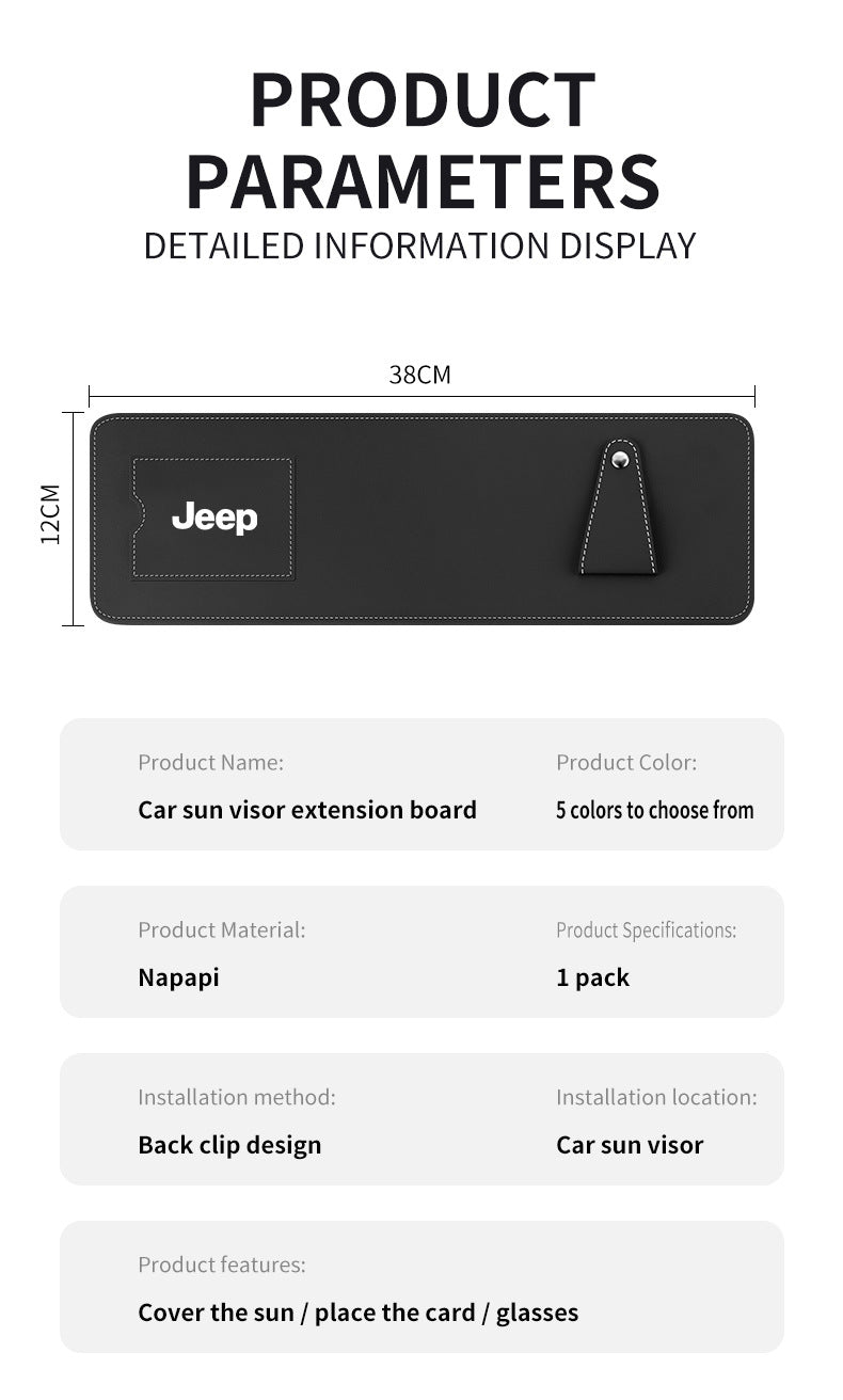 Car Sun Visor Extension Board Front Shield for Driver and Passenger Side, Extended Shield Storage, Anti-Glare Multi-Functional Car Interior Accessories