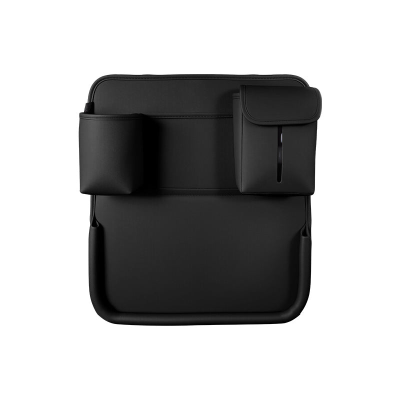 Car-mounted small table, foldable large-capacity multi-functional dining table for rear car seats, suitable for studying, eating, and storing laptops or tablets