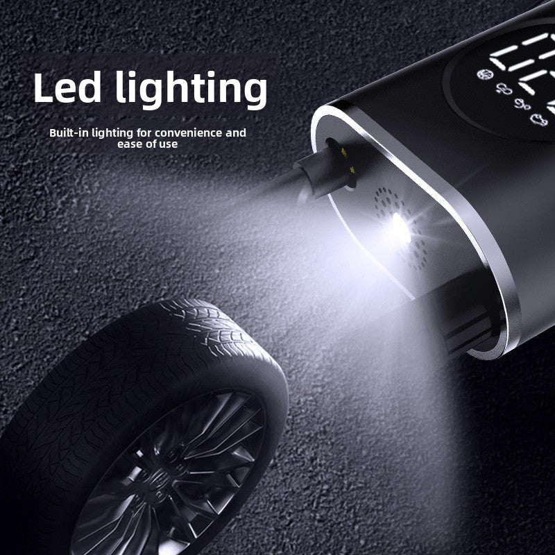 Cross-border Portable Mini Self-propelled Electric Tire Inflator Pump Car Charger Dual-use Inflator Pump