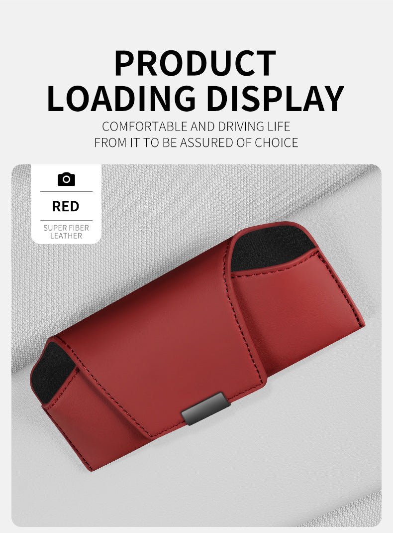 Car Sun Visor Sunglasses Case Holder In-Car Sunglasses Storage Clip Car Accessories Collection Car Glasses Clip