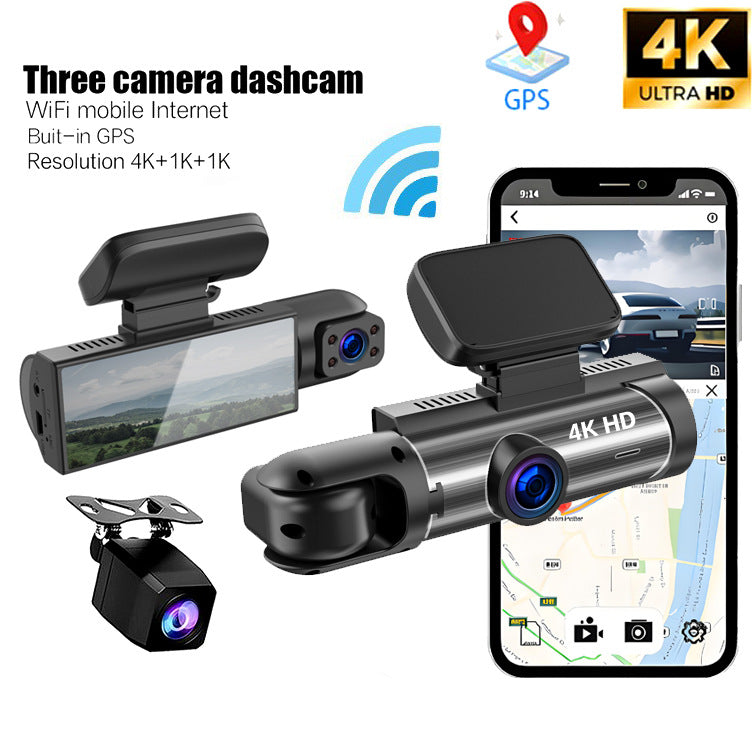 M8 Car Dash Cam Dual Lens Front and Rear Recording Simultaneously High Definition with Mobile Phone Connectivity