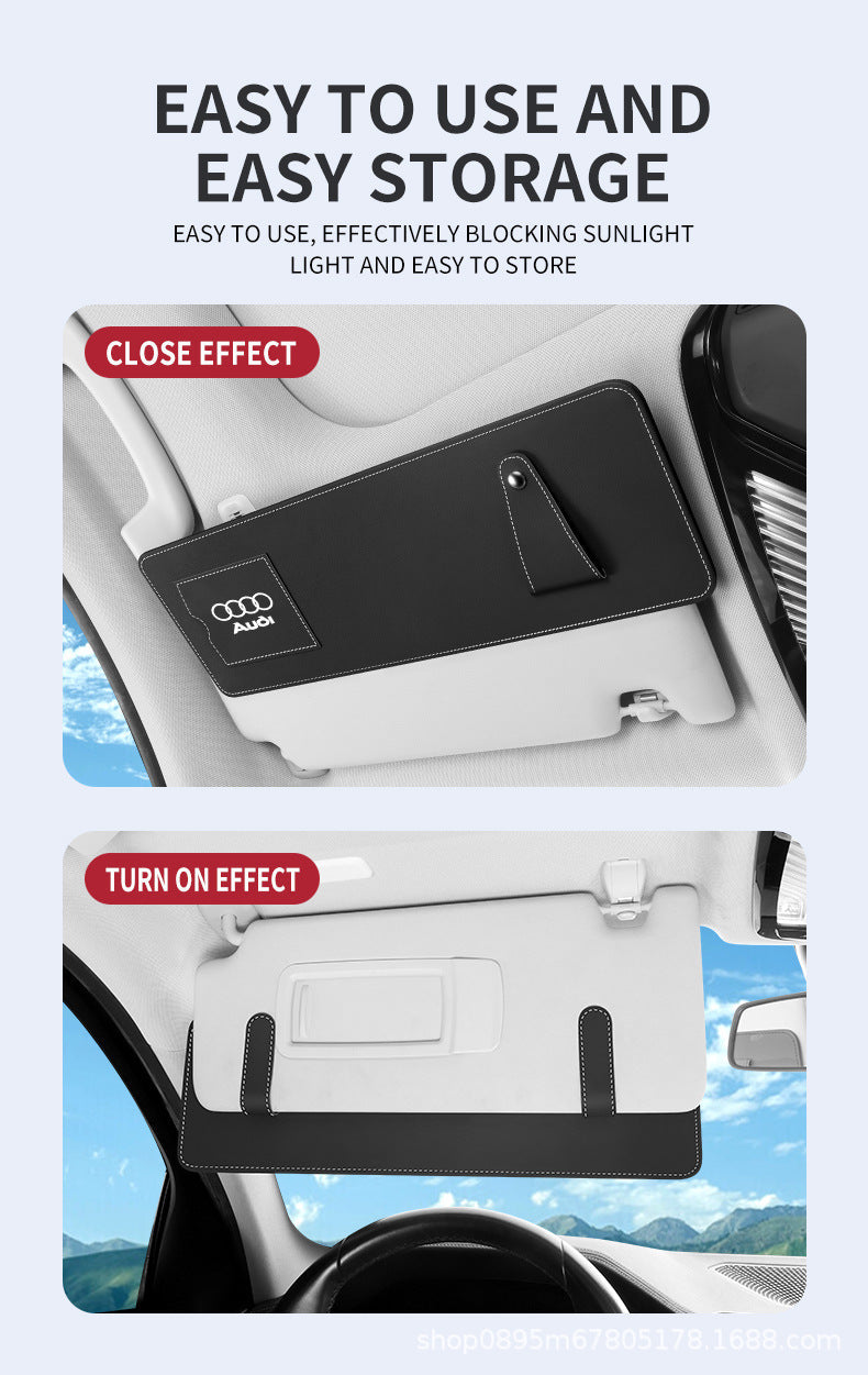 Car Sun Visor Extension Board Front Shield for Driver and Passenger Side, Extended Shield Storage, Anti-Glare Multi-Functional Car Interior Accessories